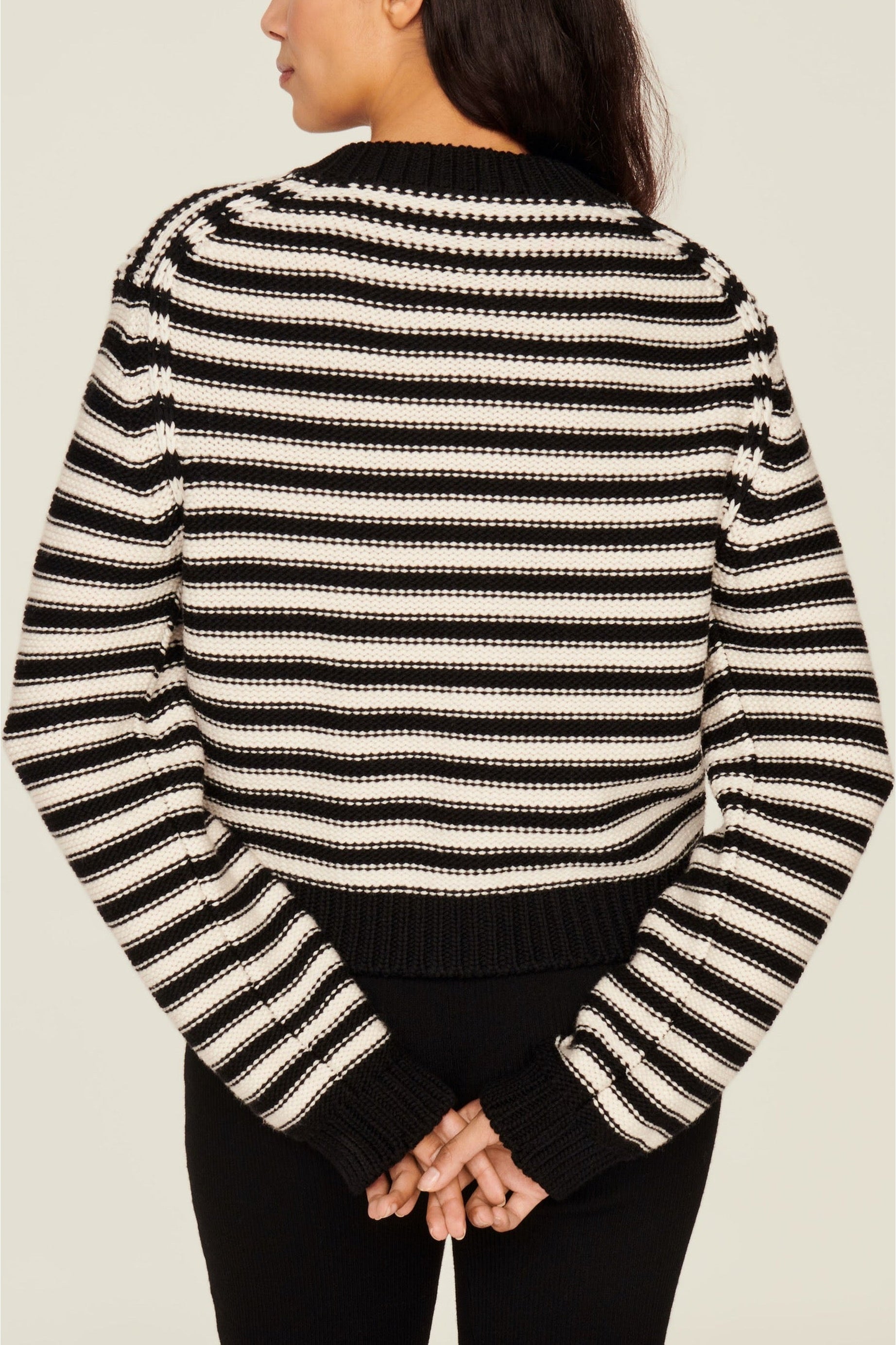 Cardigan en laine - Noir & Blanc
