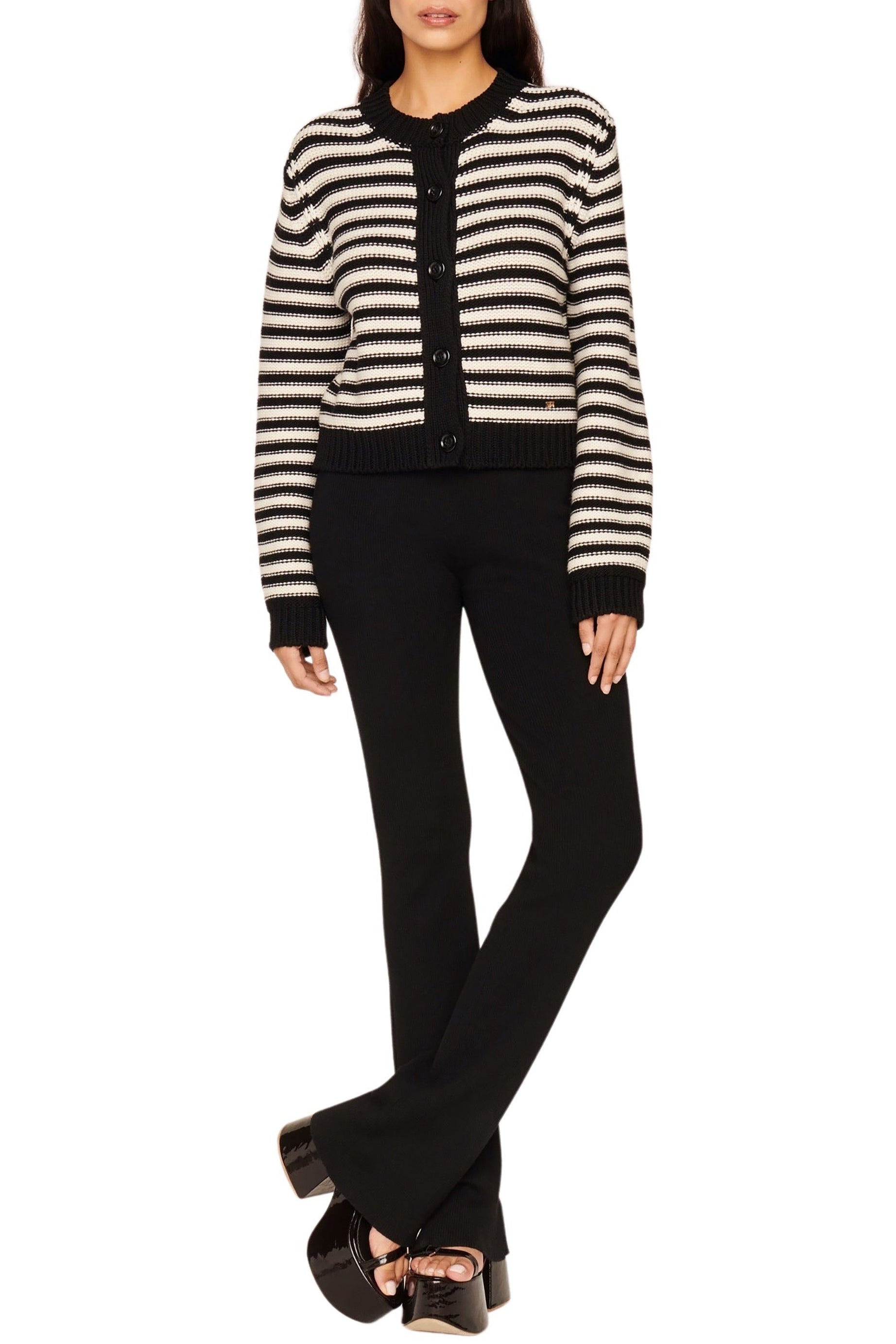 Cardigan en laine - Noir & Blanc