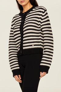 Cardigan en laine - Noir & Blanc