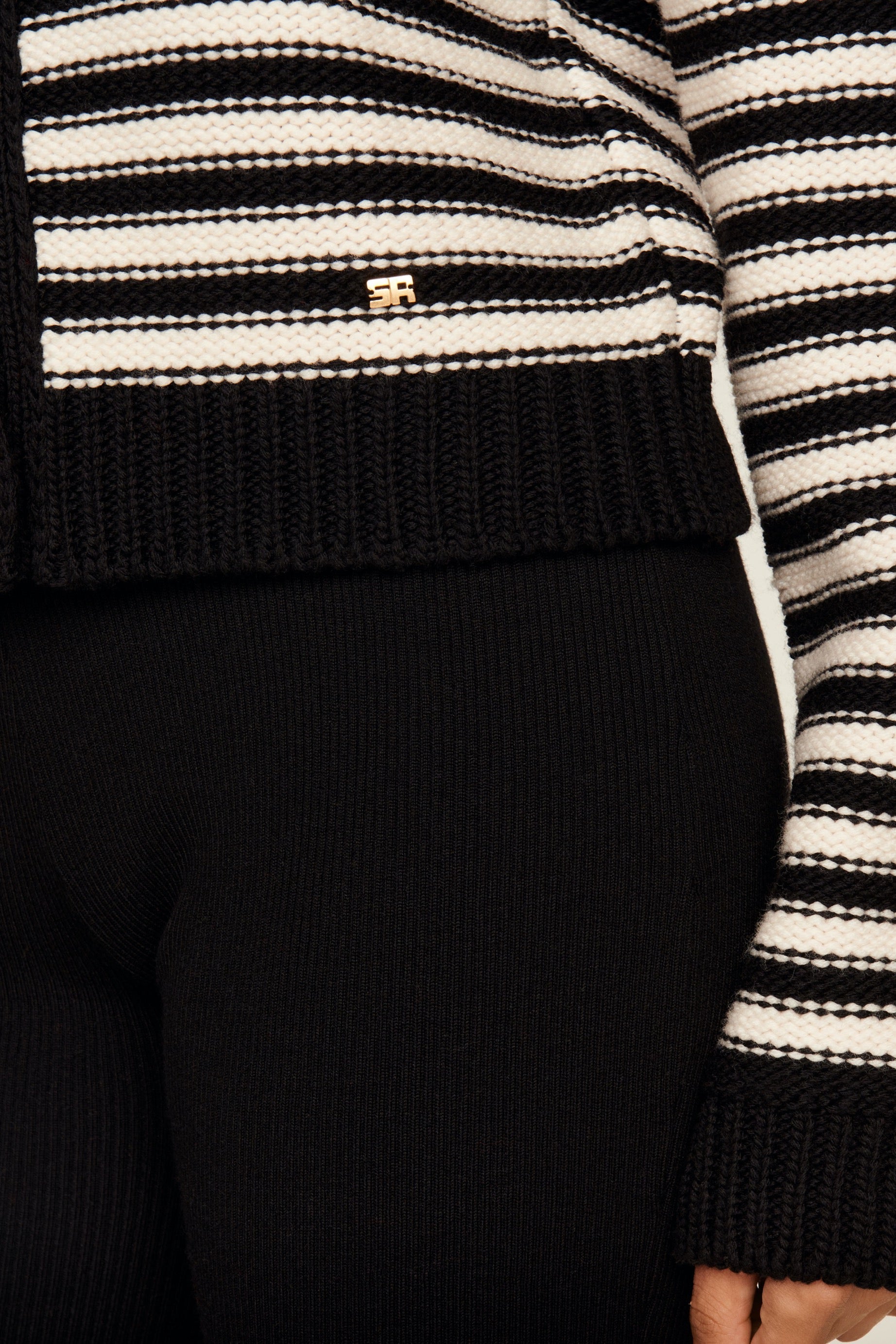 Cardigan en laine - Noir & Blanc