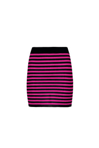 Mini-jupe en laine - Noir & Fuchsia
