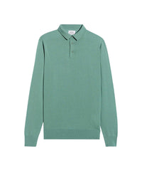 Pull polo en laine superfine - Frozen Green