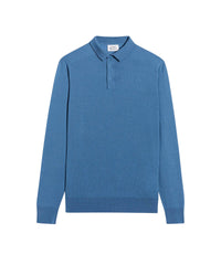 Pull polo en laine superfine - Pastel Blue