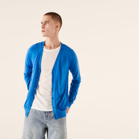 Cardigan en laine superfine - Denim Blue