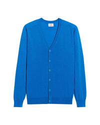 Cardigan en laine superfine - Denim Blue