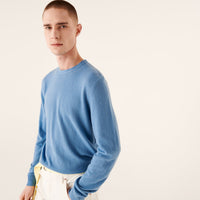 Pull à col rond fin en cachemire - Pastel Blue