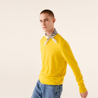 Pull à col rond fin en cachemire - Summer Yellow