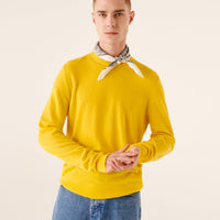 Pull à col rond fin en cachemire - Summer Yellow