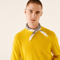 Pull à col rond fin en cachemire - Summer Yellow