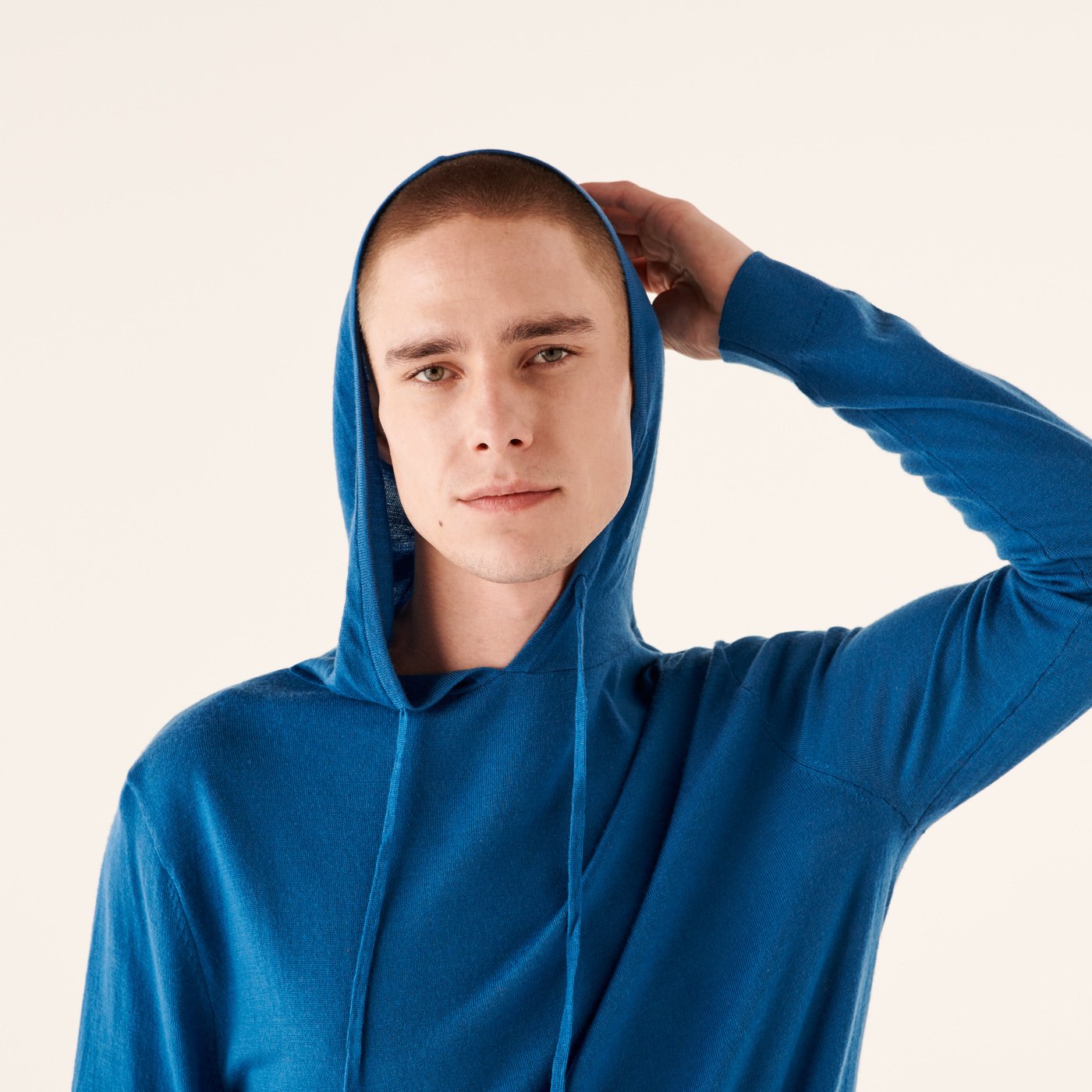 Hoodie unisexe en laine superfine - Petrol Blue