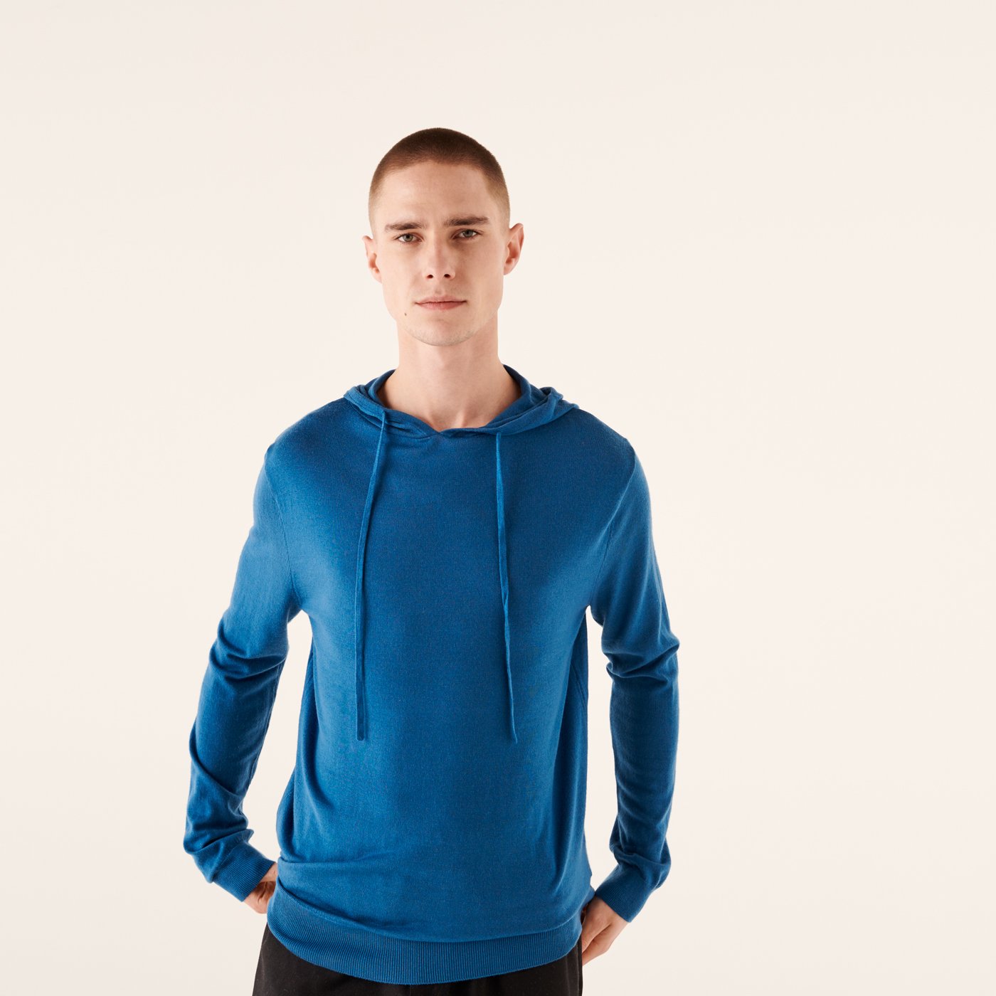 Hoodie unisexe en laine superfine - Petrol Blue