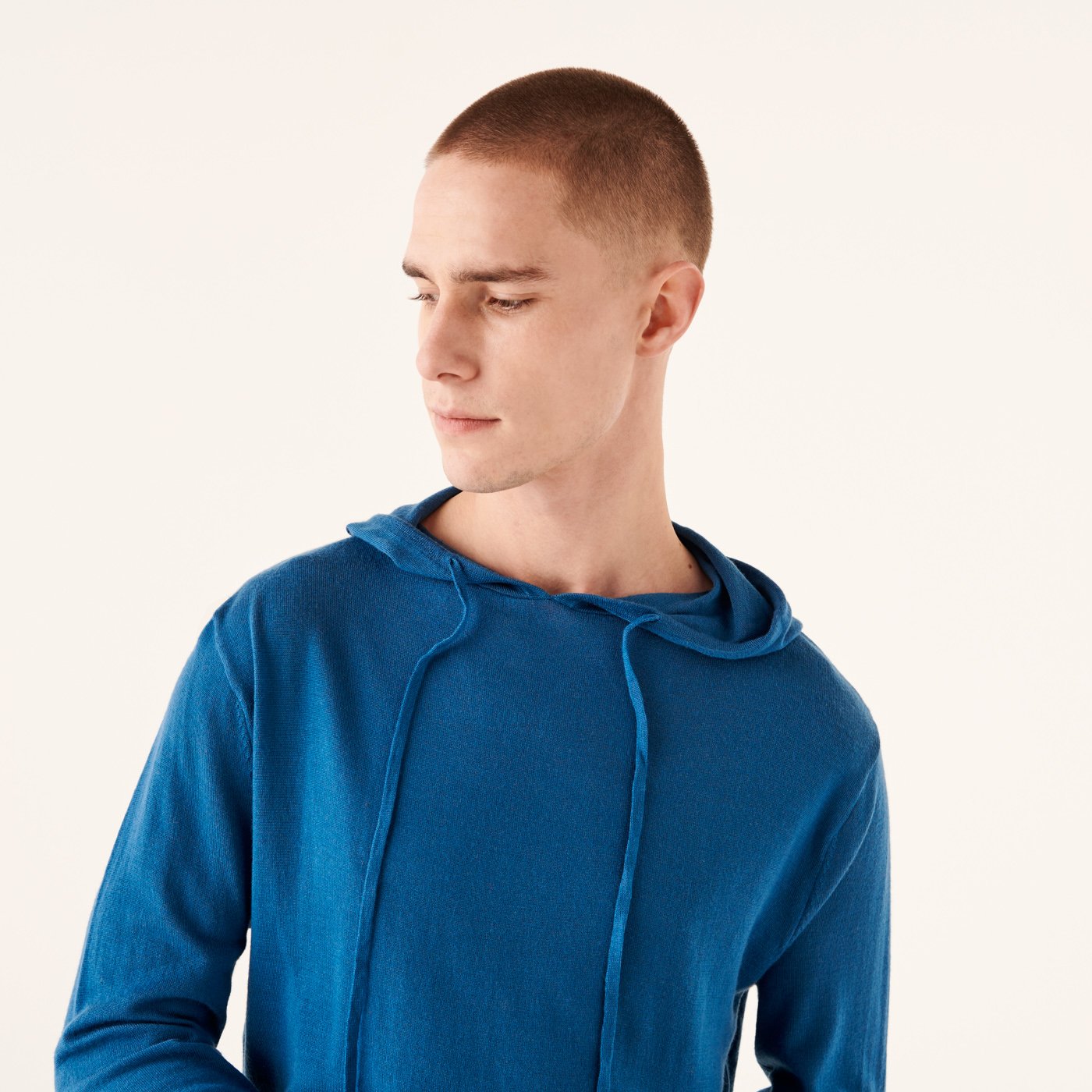 Hoodie unisexe en laine superfine - Petrol Blue