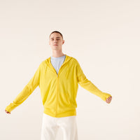 Hoodie zippé en laine superfine - Summer Yellow