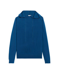 Hoodie zippé en laine superfine - Pastel Blue