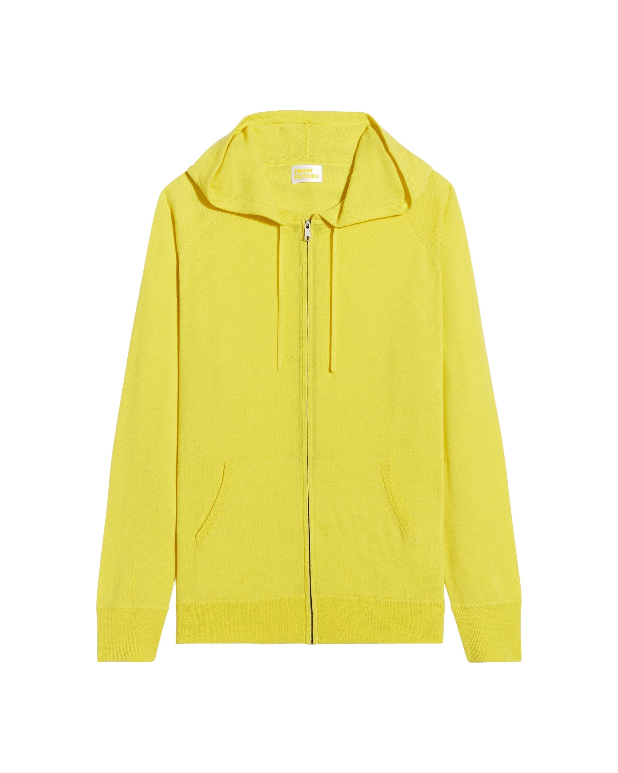 Hoodie zippé en laine superfine - Summer Yellow