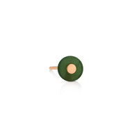 Mono boucle Donut en or rose 18 carats & jade