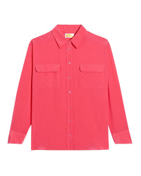 Chemise oversize en soie - Indian Pink