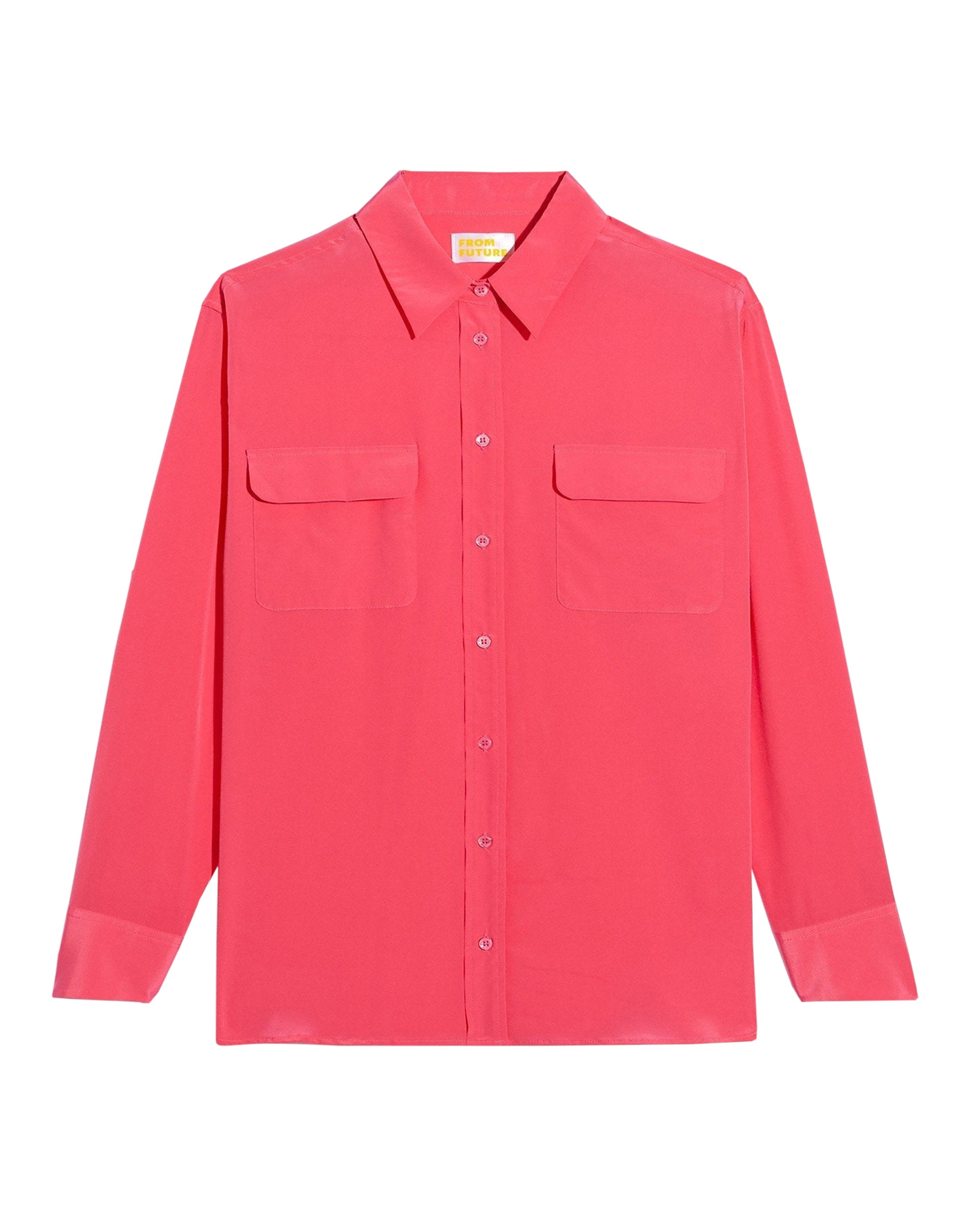 Chemise oversize en soie - Indian Pink