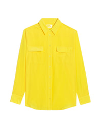 Chemise oversize en soie - Summer Yellow