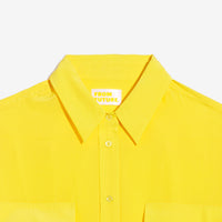 Chemise oversize en soie - Summer Yellow