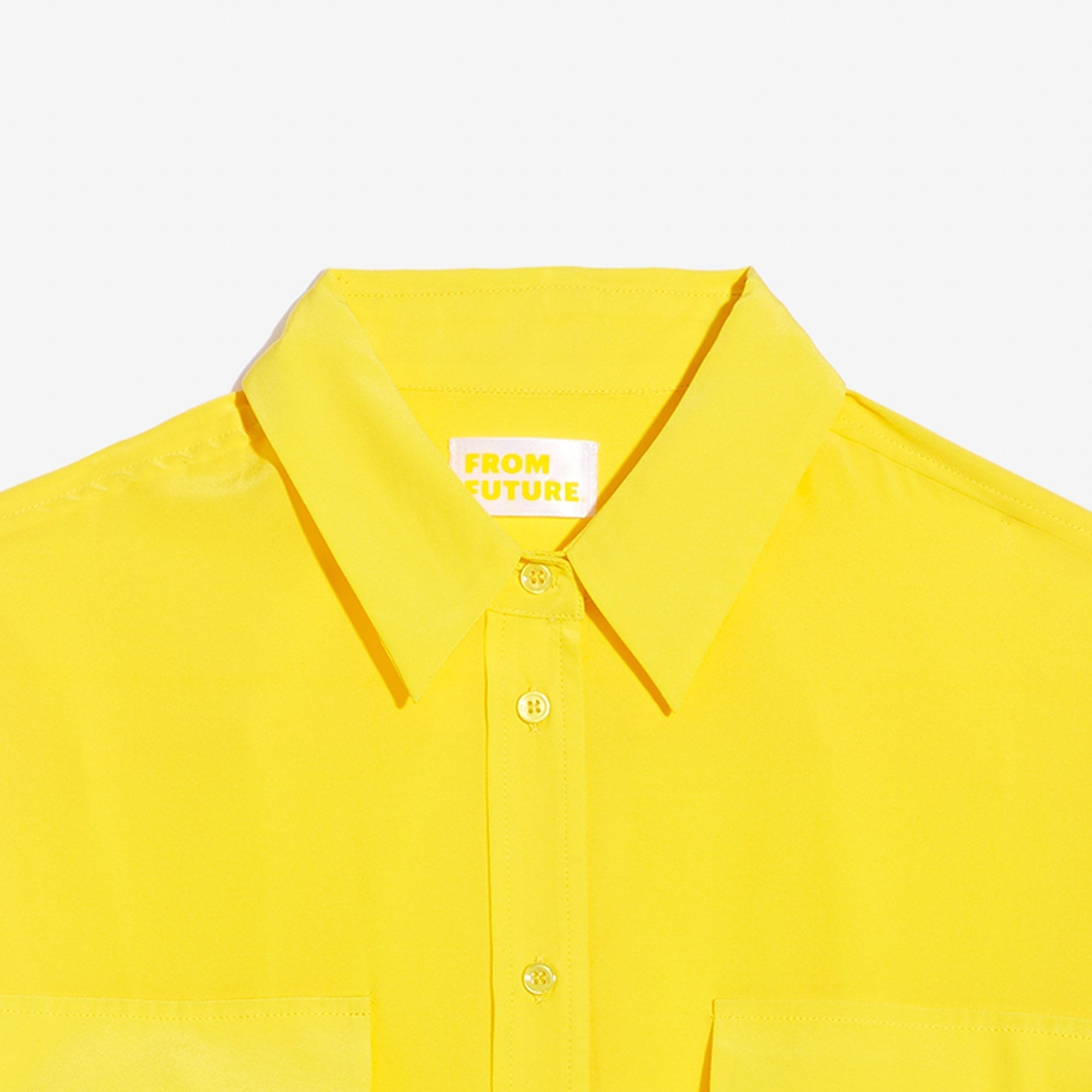 Chemise oversize en soie - Summer Yellow