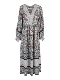 Robe longue bohème - Multicolor Black