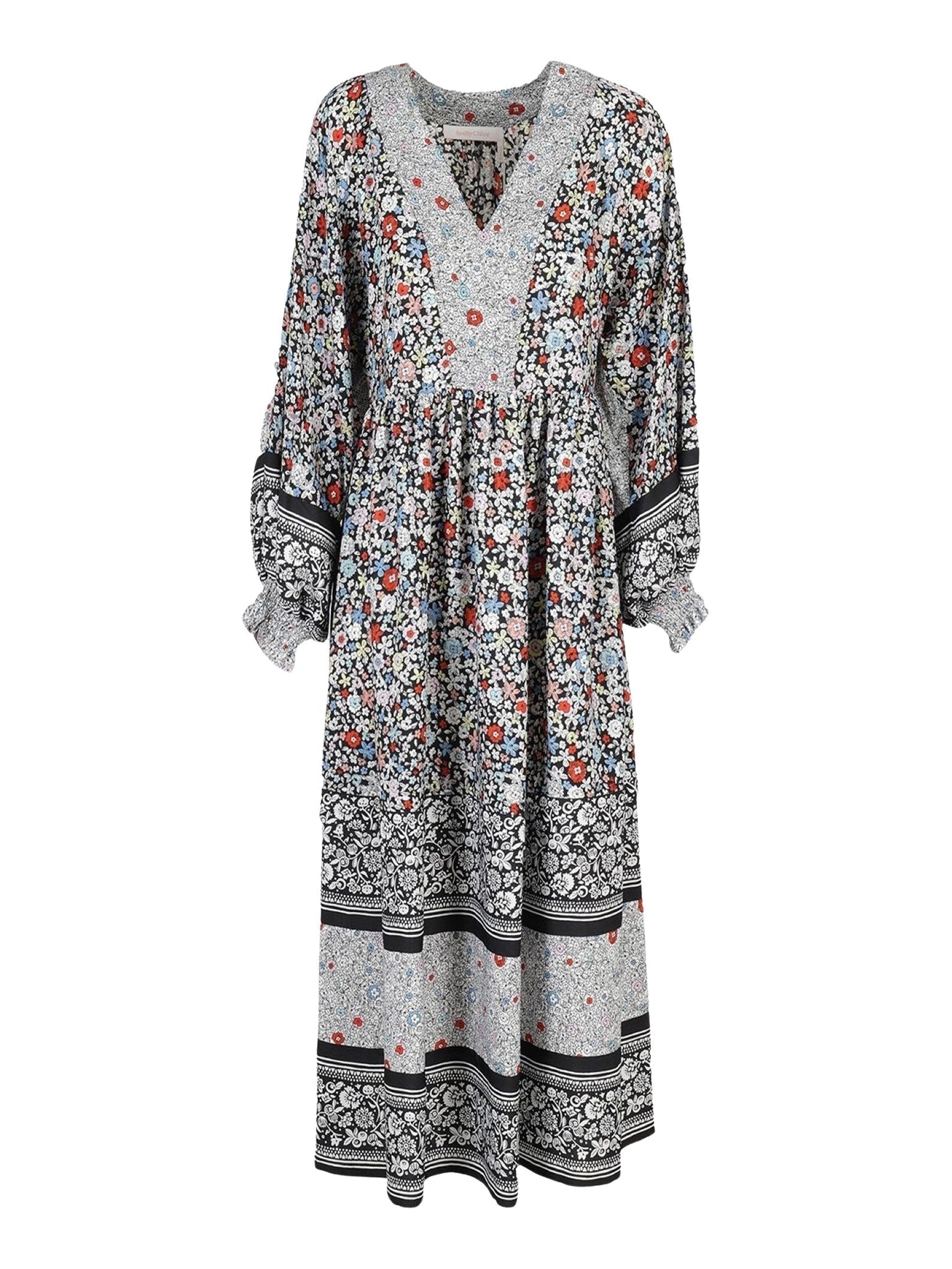 Robe longue bohème - Multicolor Black