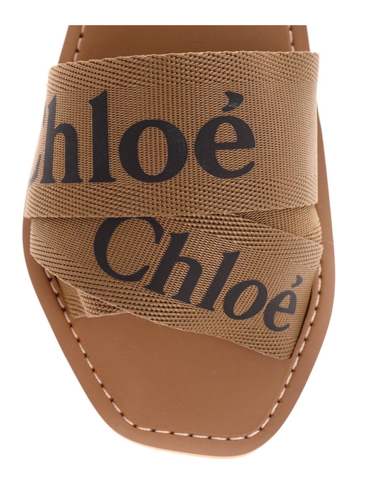 Mules plates Woody - Grove Brown