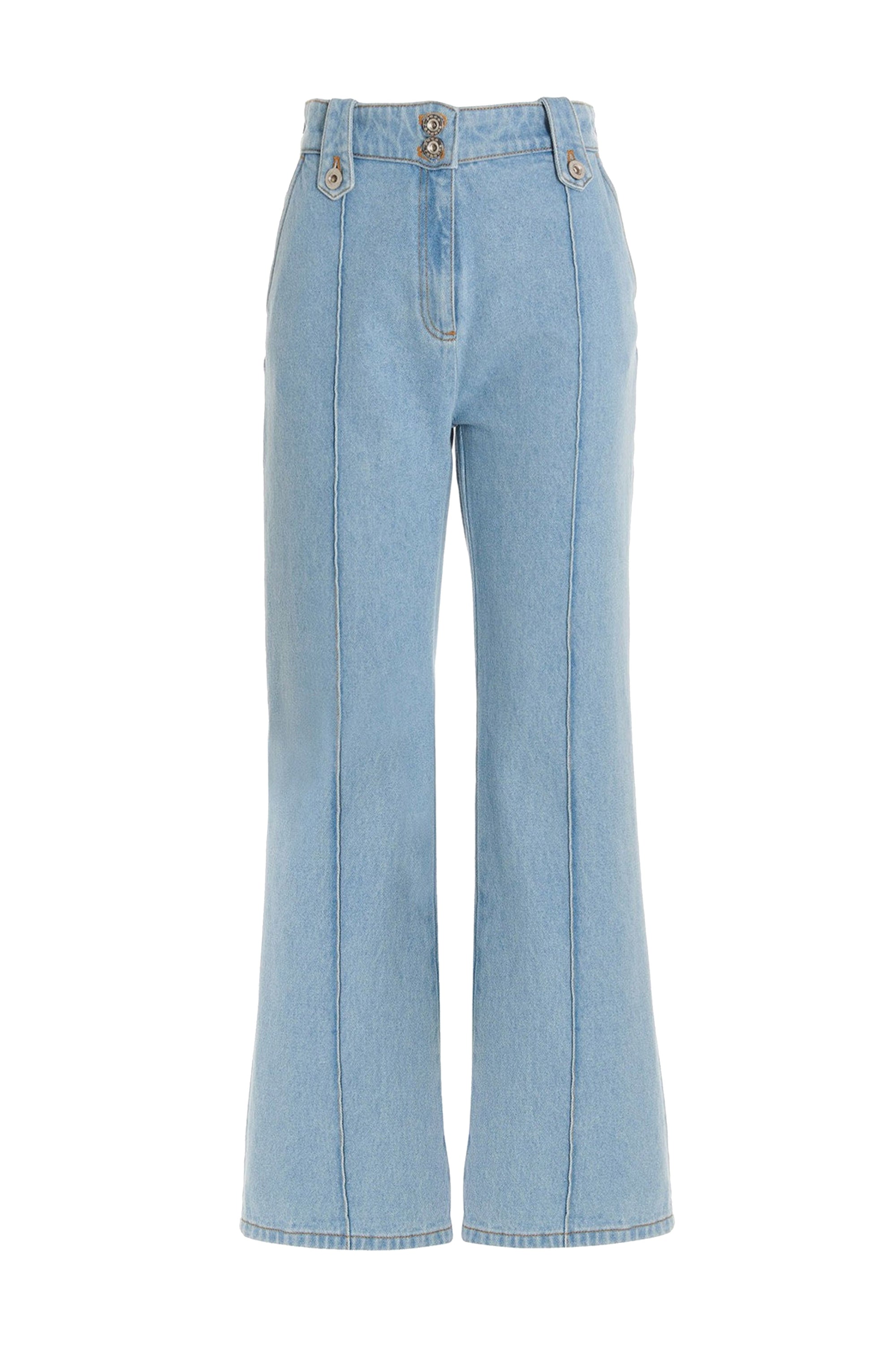 Jean évasé à double boutons - Light Blue Denim