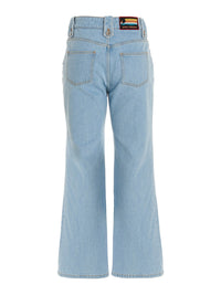 Jean évasé à double boutons - Light Blue Denim