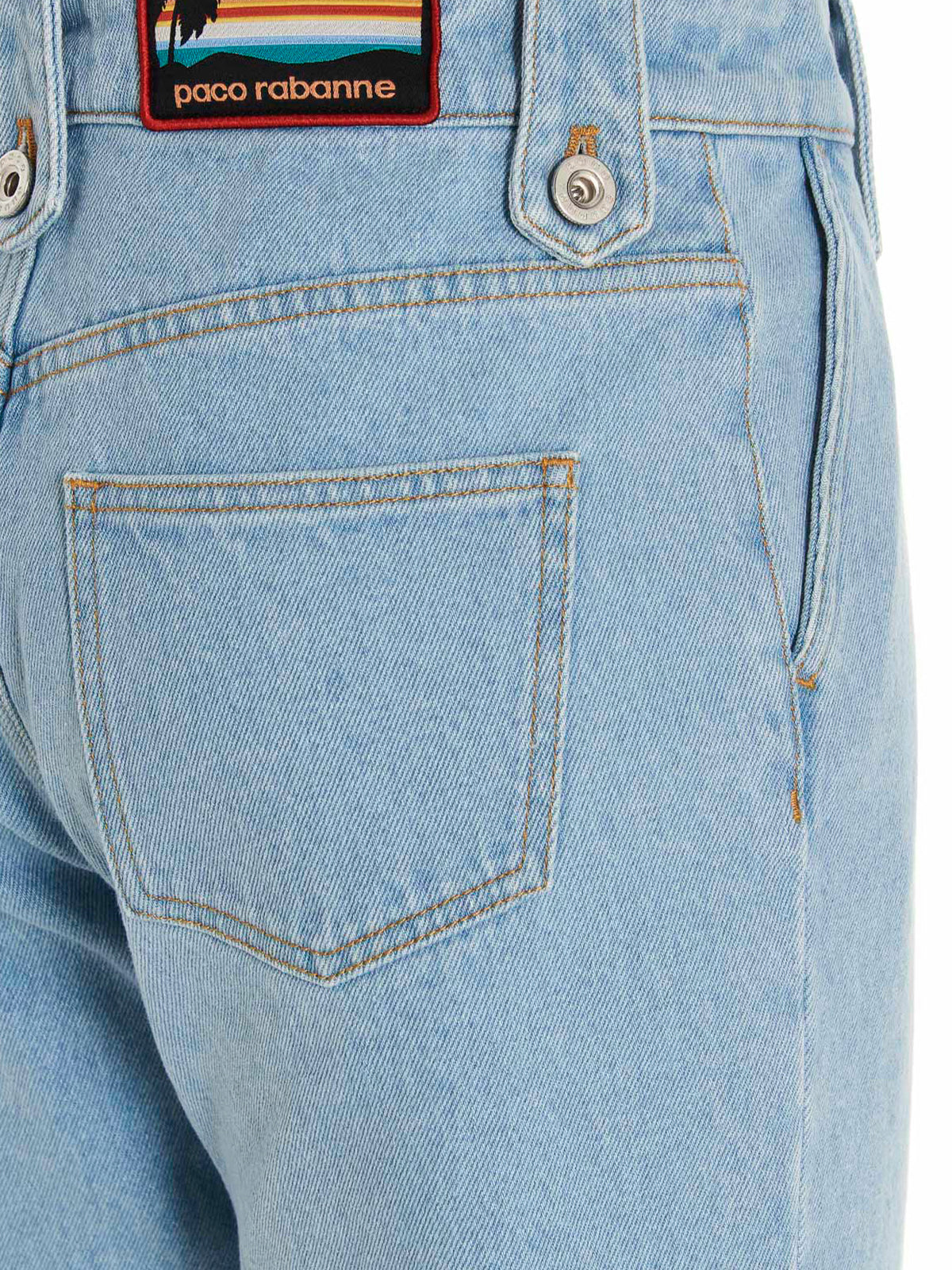 Jean évasé à double boutons - Light Blue Denim
