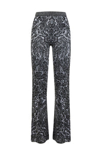 Pantalon évasé à imprimé léopard - Leopard Lurex