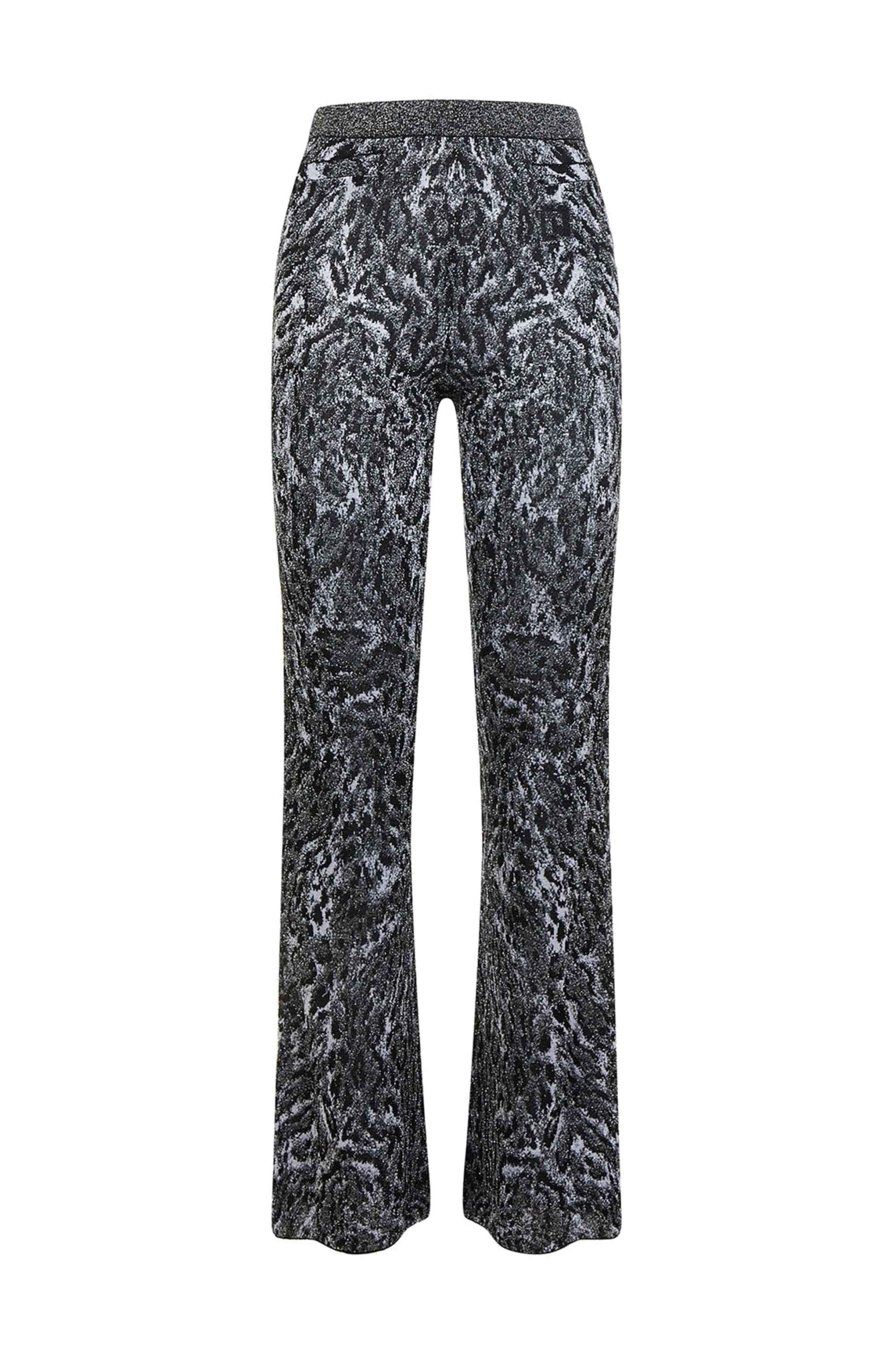 Pantalon évasé à imprimé léopard - Leopard Lurex