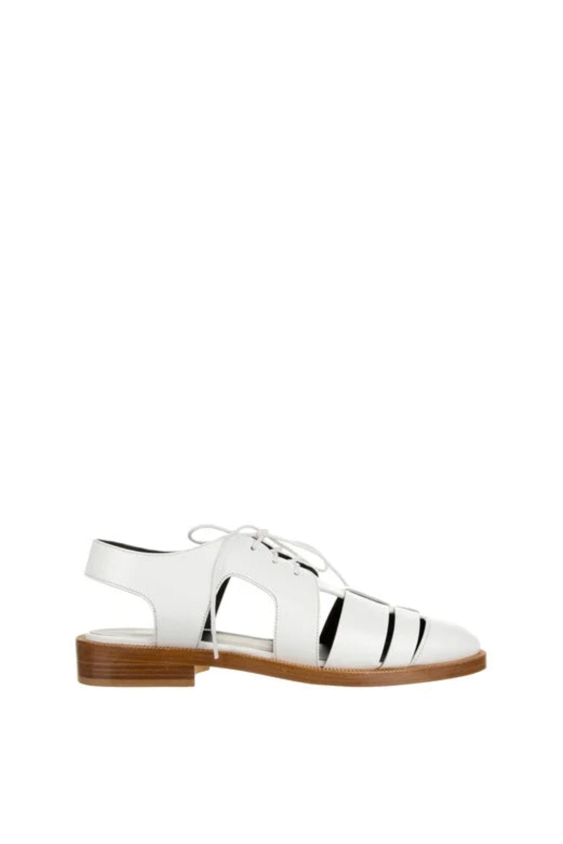 Derby à lacets en cuir - Blanc
