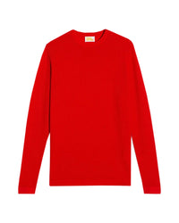 Pull à col rond et maille perlée - Coral Pink