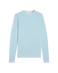 Pull à col rond et maille perlée - Pale Blue