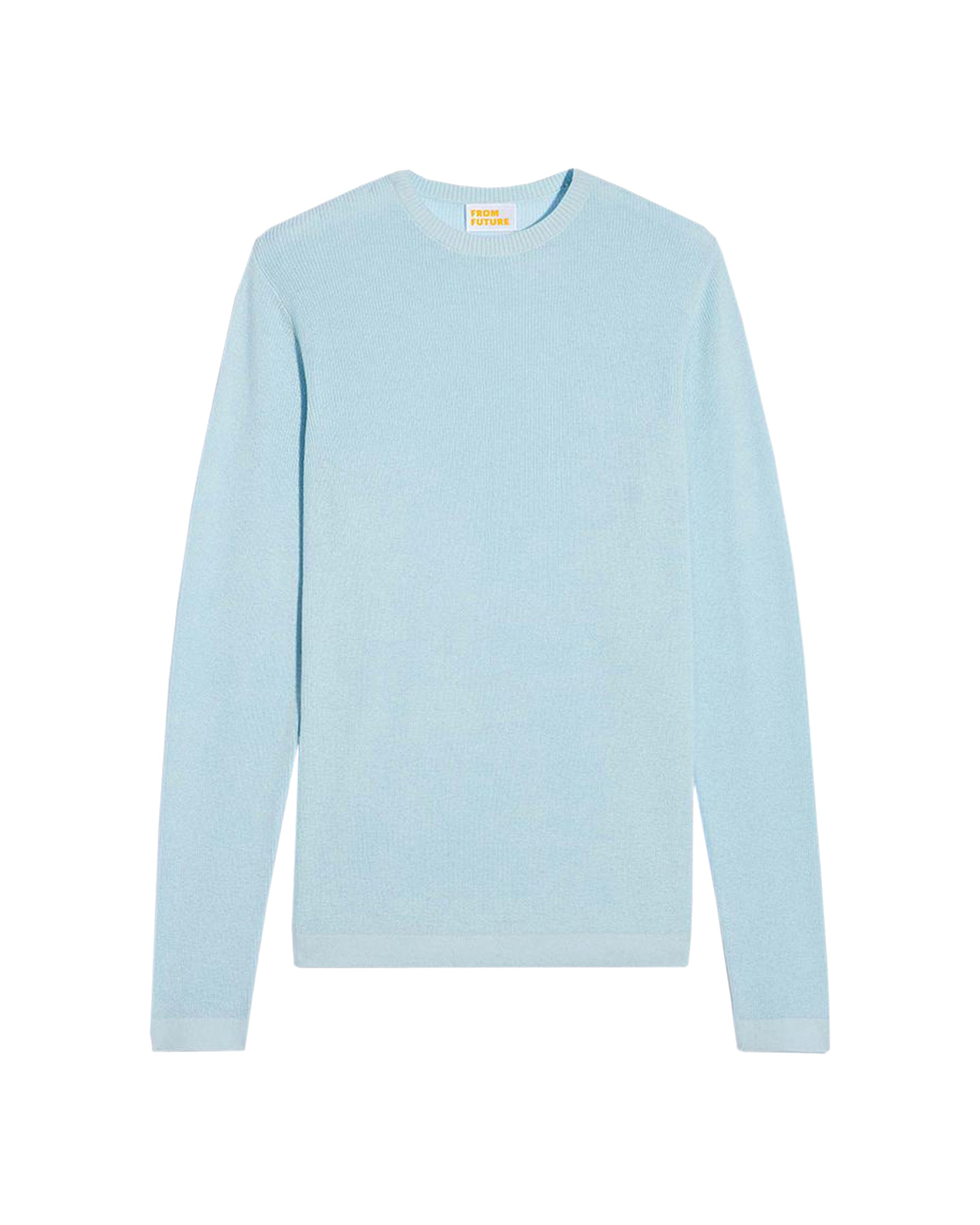 Pull à col rond et maille perlée - Pale Blue