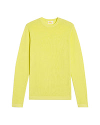 Pull à col rond et maille perlée - Light Yellow