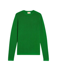 Pull à col rond et maille perlée - Summer Green
