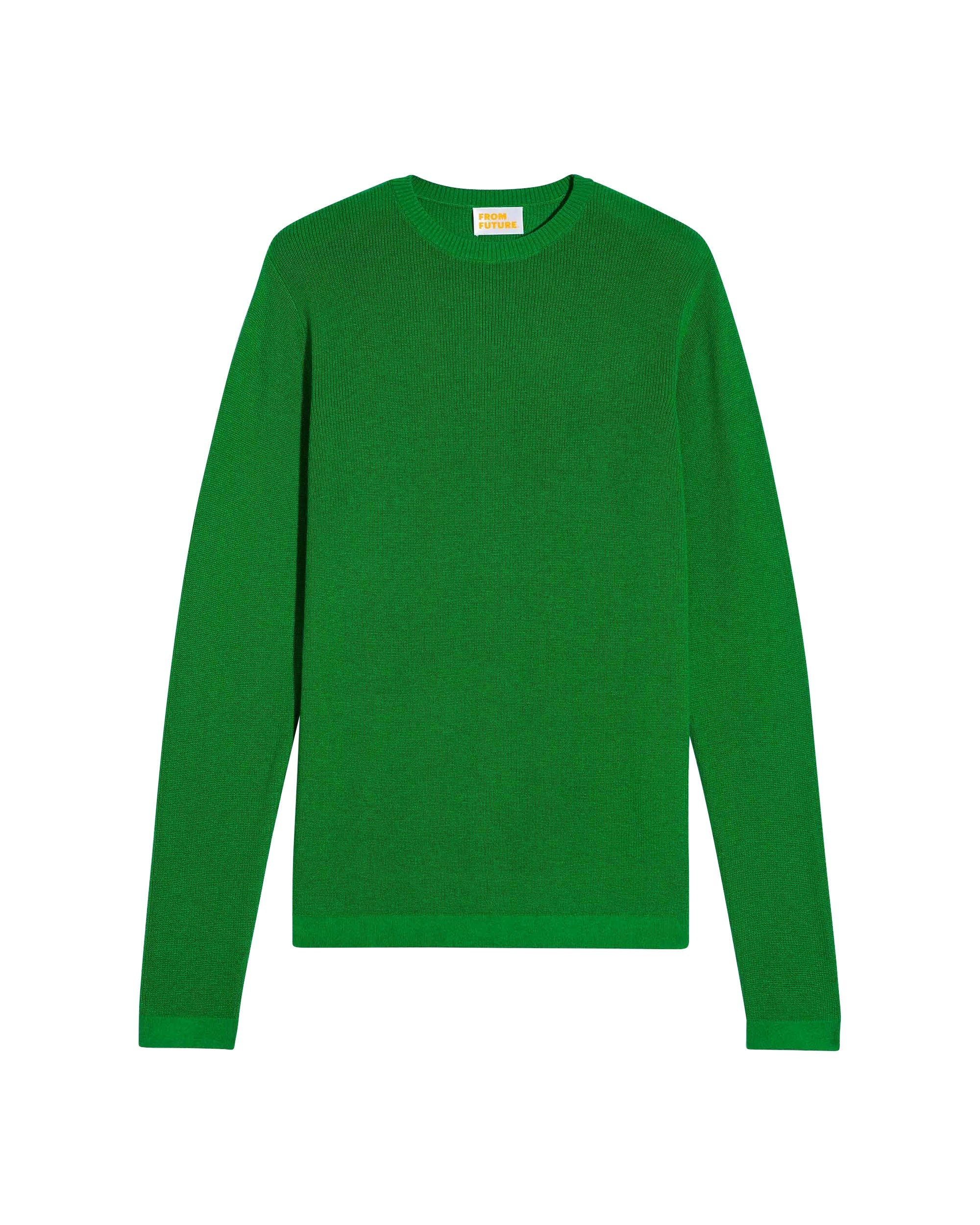 Pull à col rond et maille perlée - Summer Green