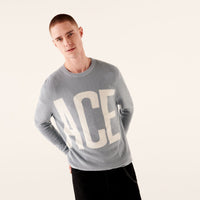 Pull à col rond maille perlée ace - Cloud Blue
