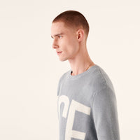 Pull à col rond maille perlée ace - Cloud Blue