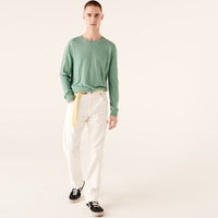 Pull à col rond en laine superfine - Frozen Green