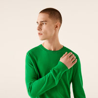 Pull à col rond en laine superfine - Summer Green