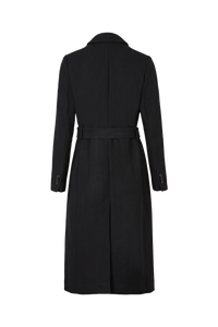 Manteau long en laine - Noir