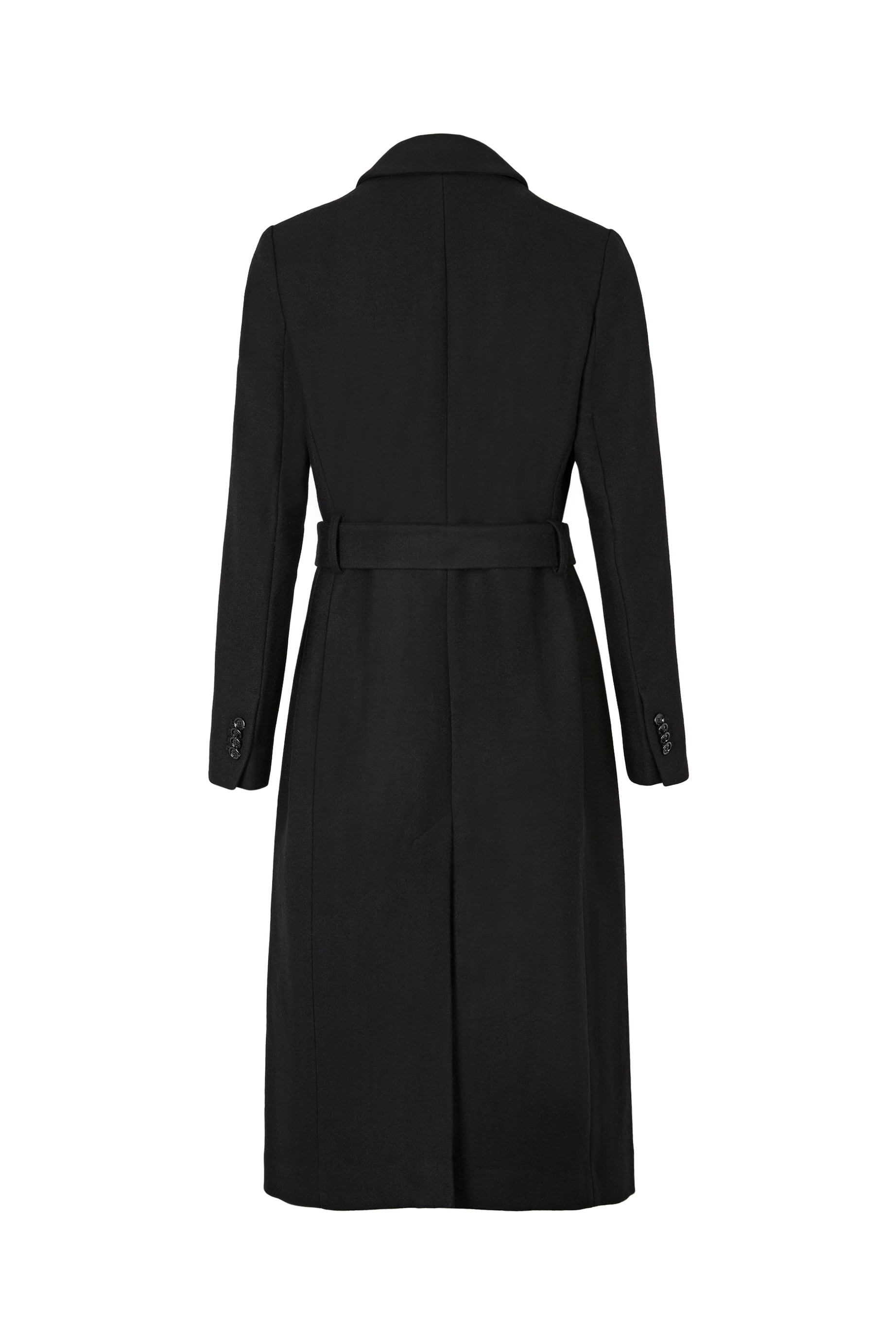 Manteau long en laine - Noir