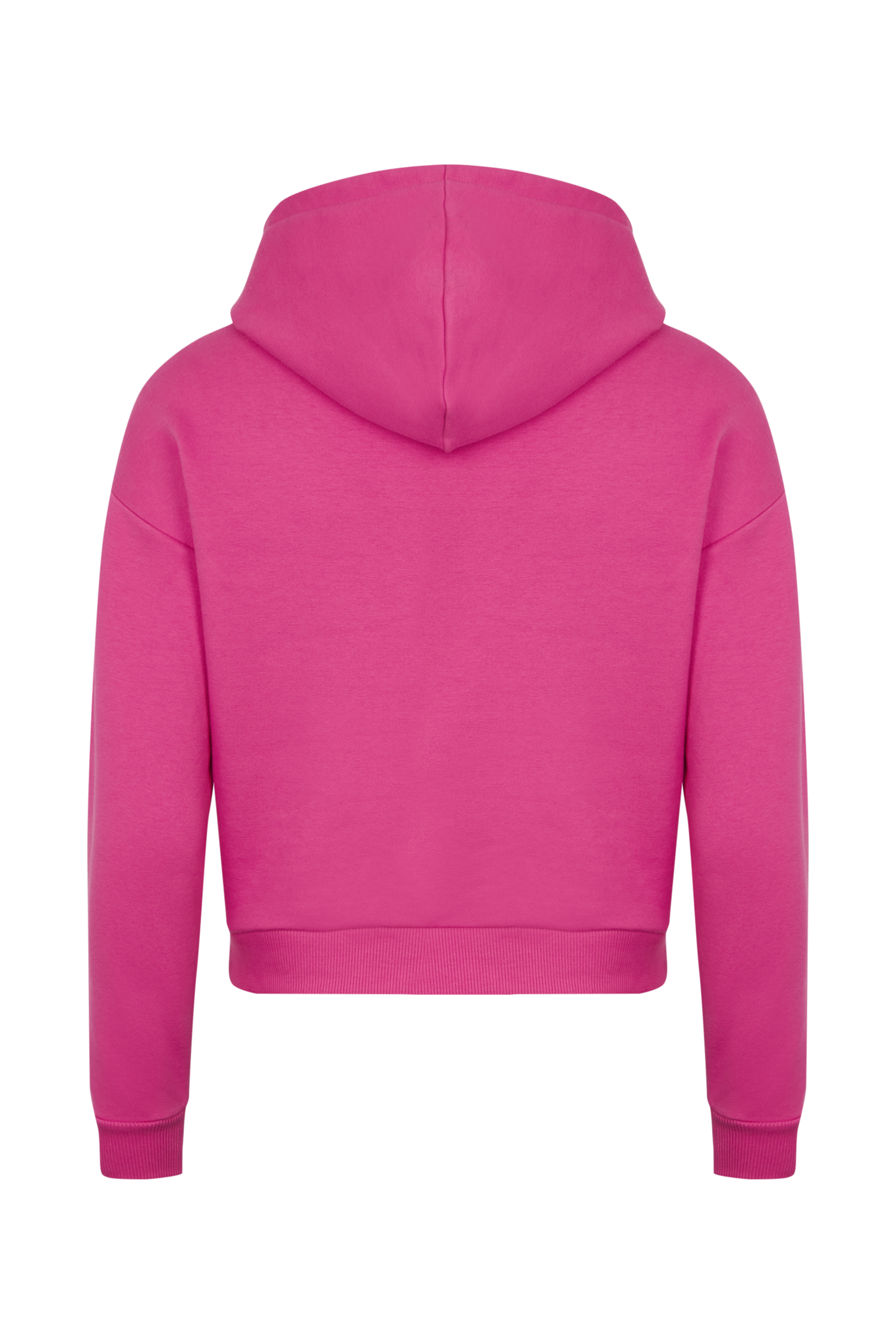 Sweat à capuche à manches longues coupe classique - Rose
