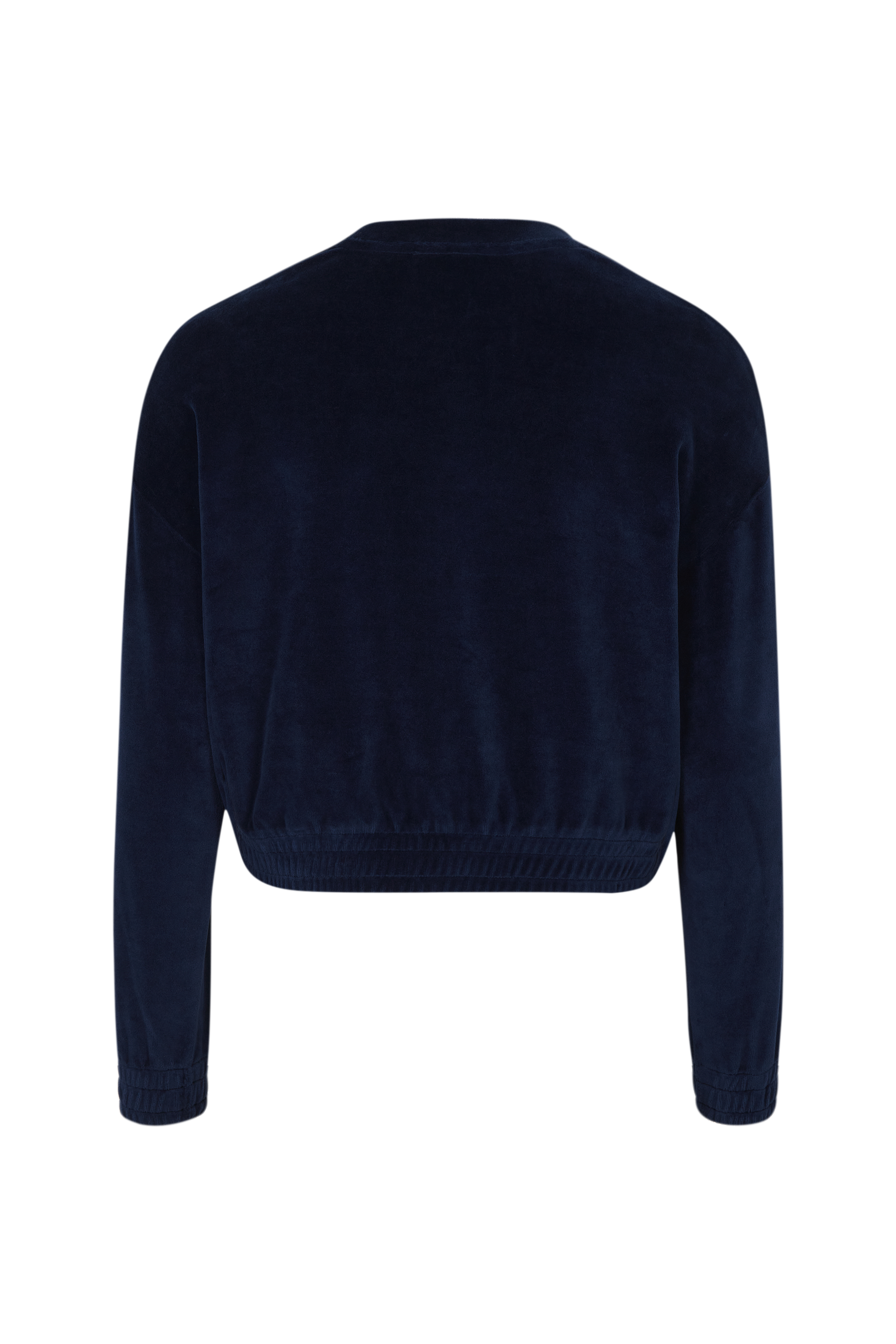 Sweat manches longues à inscription à strass - Bleu Canard