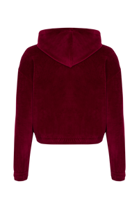 Sweat à capuche manches longues - Framboise