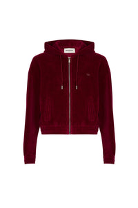 Sweat à capuche manches longues - Framboise